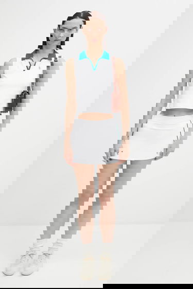 Пола Sporty & Rich Mini Skirt Court Бяло | SK004621302WH27, 4