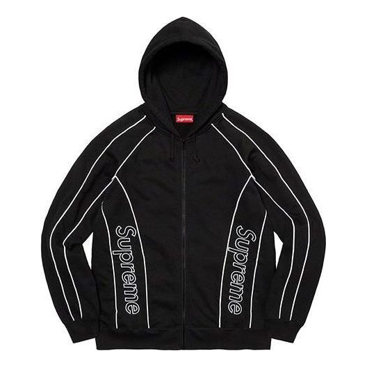 Суитчър Supreme Track Paneled Zip Up Hoodie Черно | SUP-FW21-164