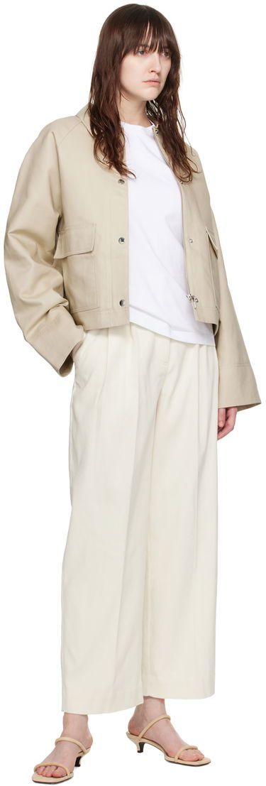 Яке TOTEME TOTEME Cropped Flap Pocket Jacket Бежово | 243-WRO0129-FB0198, 3