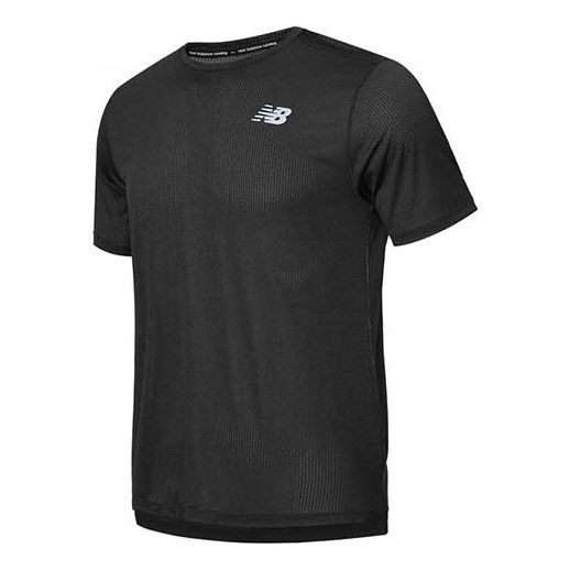 Тениска New Balance Impact Run Men's Short Sleeve T-Shirt Черно | AMT21262-BK