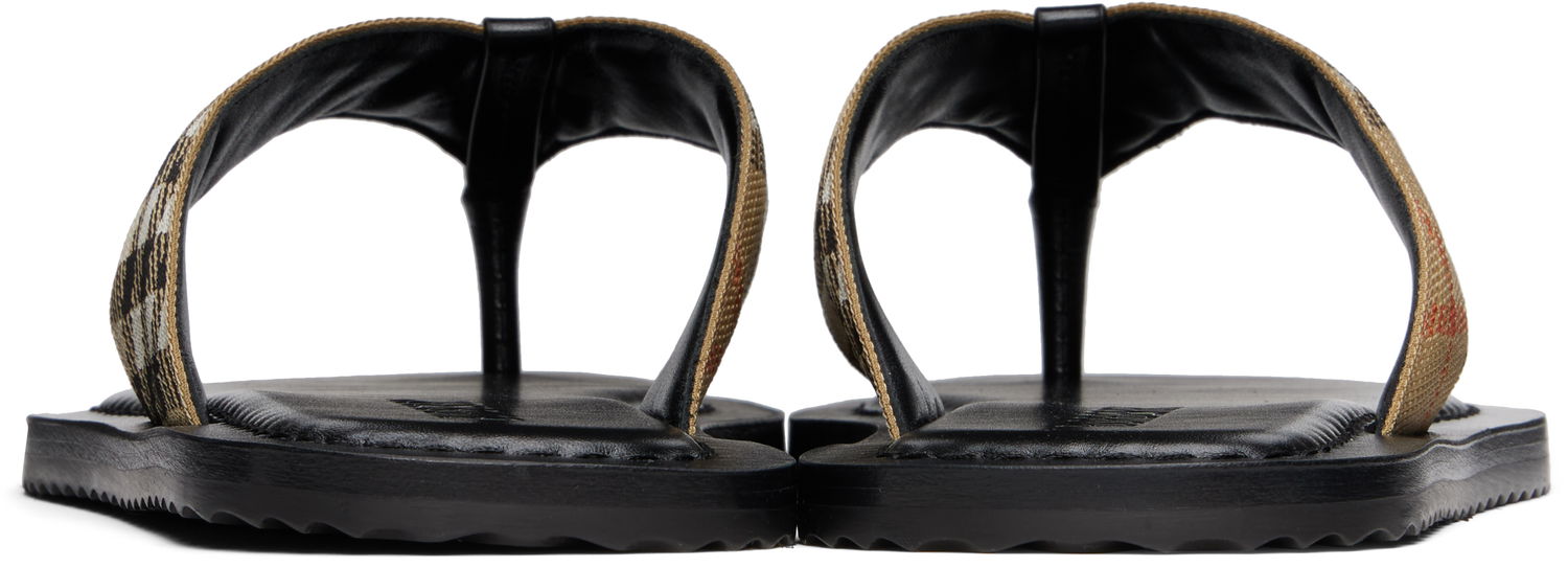 Кецове и обувки Burberry Burberry Check Pavilion Sandals Бежово | 8109162, 1