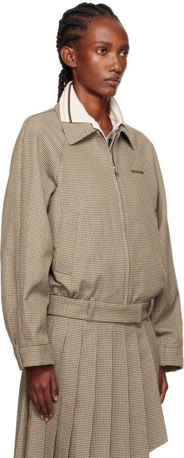 Яке We11done Polo Collar Micro Checked Zip Jacket Бежово | WD-JK2-25-012-W-BG, 1