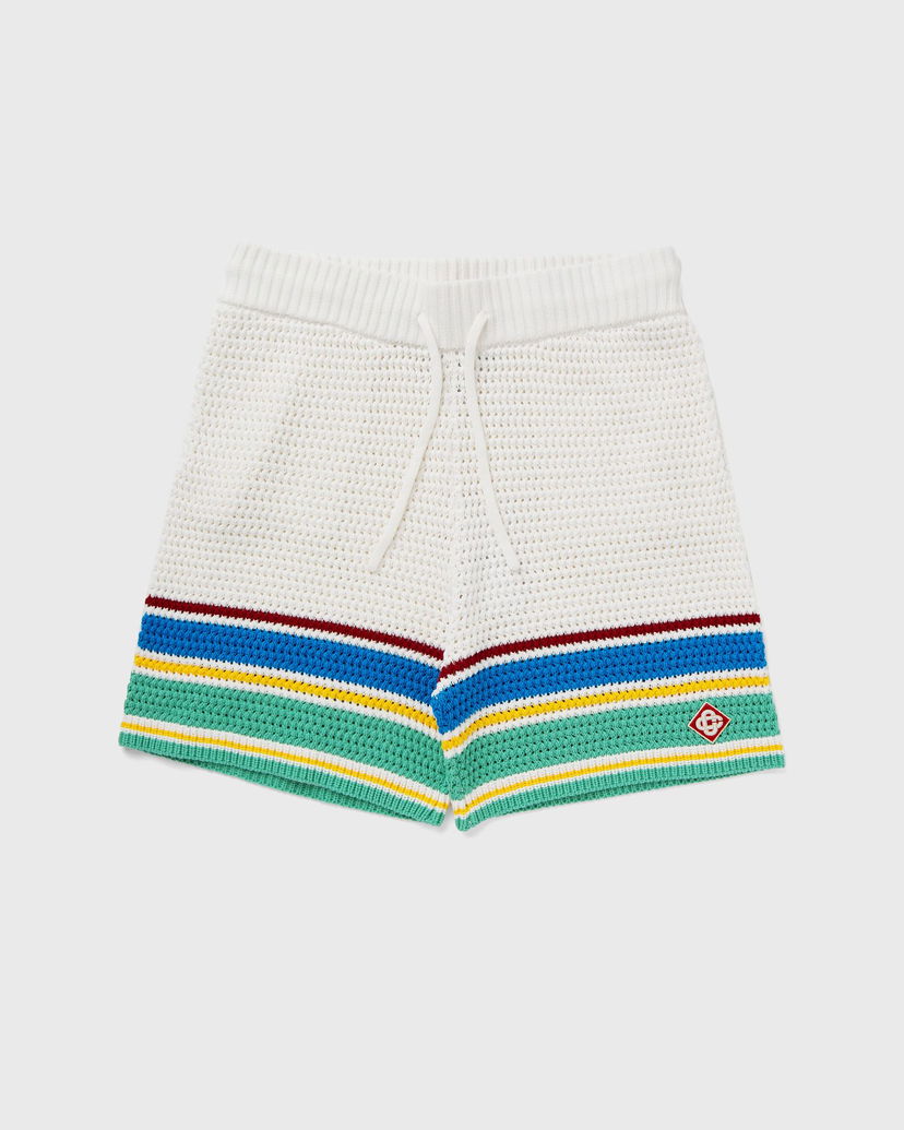 Къси панталони Casablanca CROCHET EFFECT TENNIS SHORTS Бежово | MPF24-KW-692-01