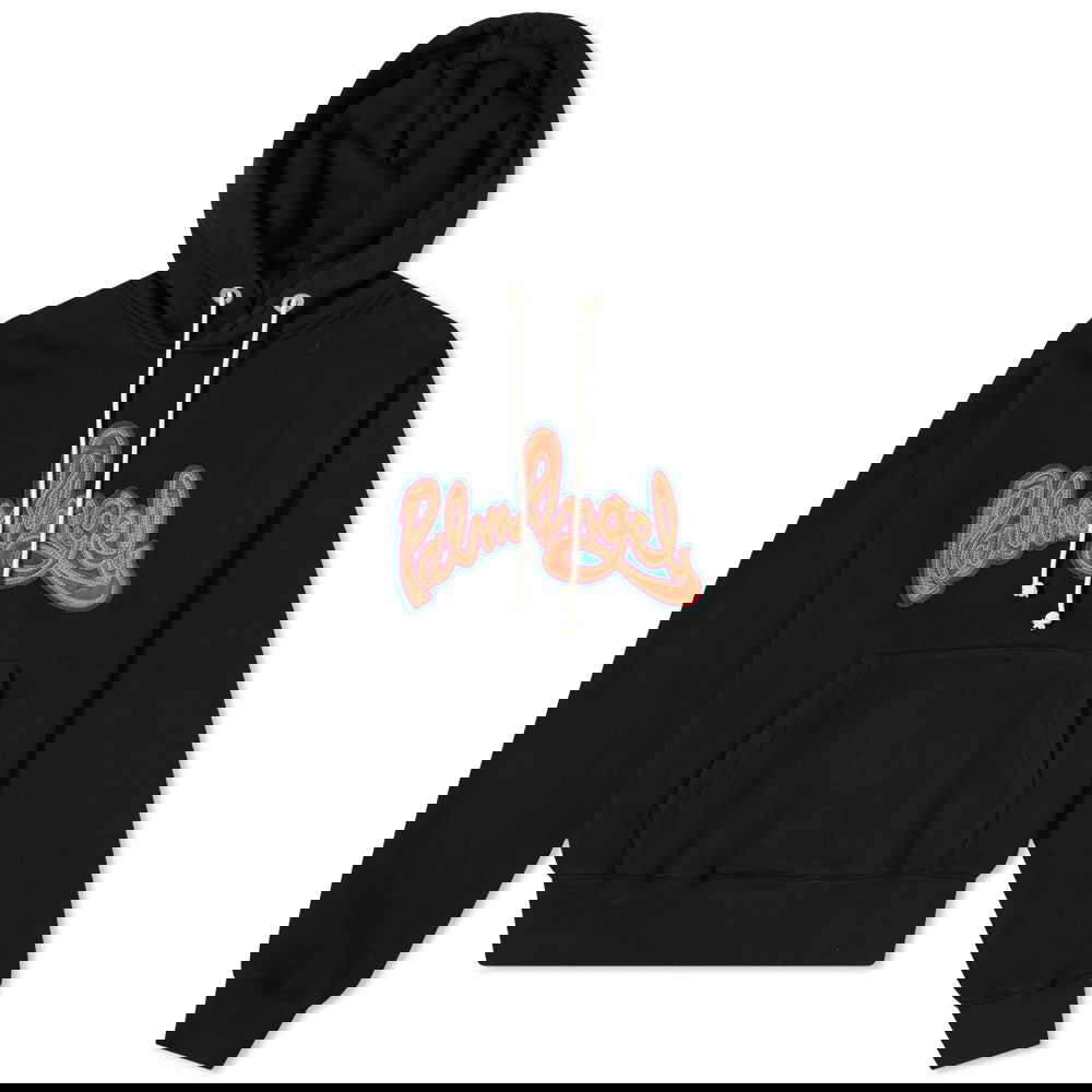 Суитчър Palm Angels Script Logo Popover Hoody Черно | PMBB058F21FLE0051020, 0
