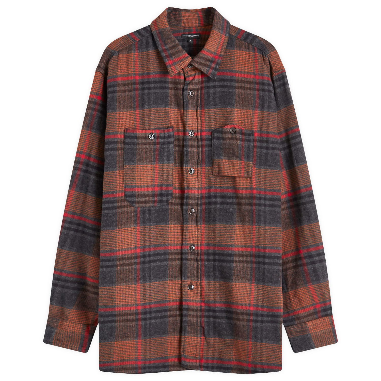 Риза Engineered Garments Flannel Work Shirt Оранжево
 | 24F1A007-BH001, 0