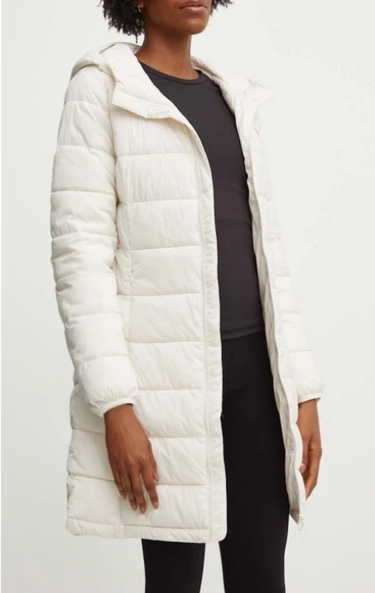 Пухо яке GUESS Long Puffer Coat With Hood Бяло | V4YL05WF3X0-G1O6, 0