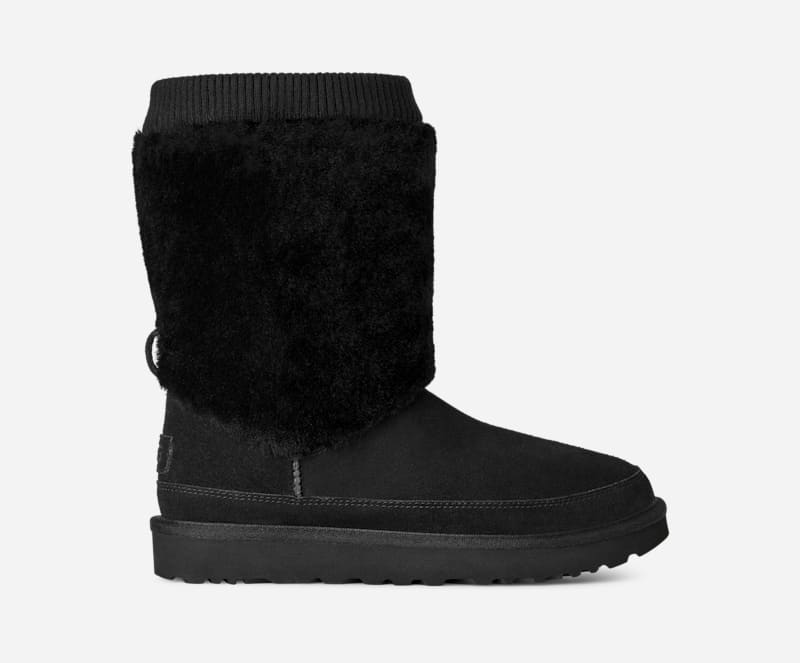 Кецове и обувки UGG Classic Short Posy Boots Черно | 1174577-BLK, 0