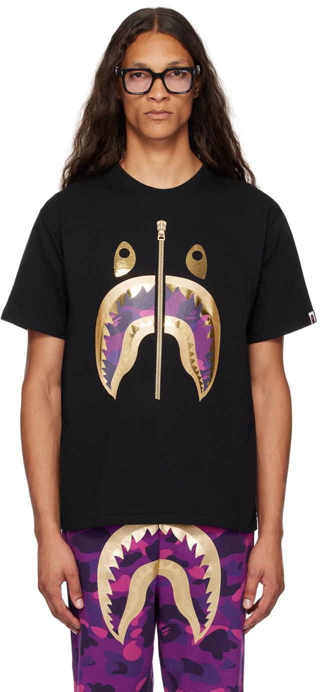 BAPE Black Color Camo Shark T-Shirt