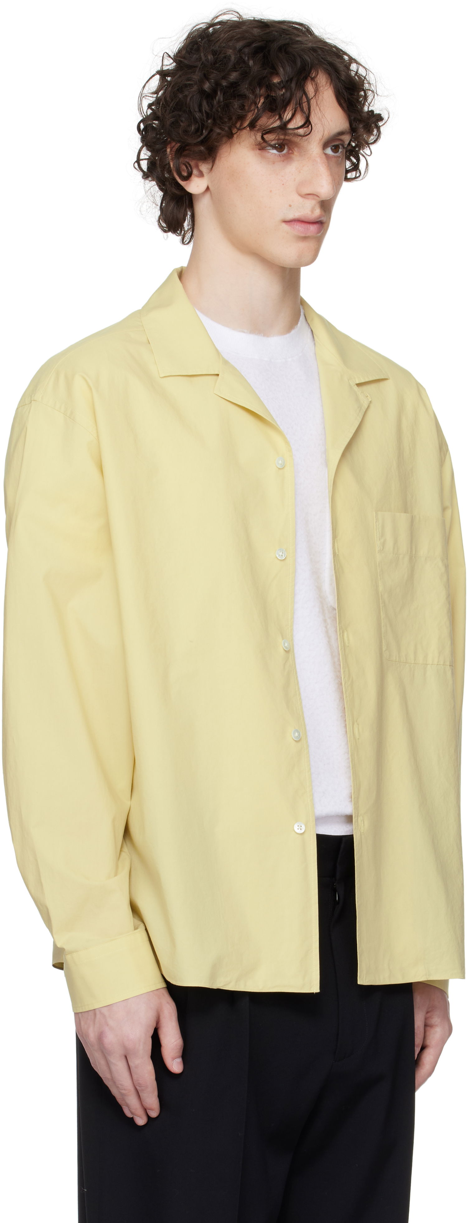 Риза The Row The Row Elijas Camp Collar Shirt Жълто | 942-W2567, 1