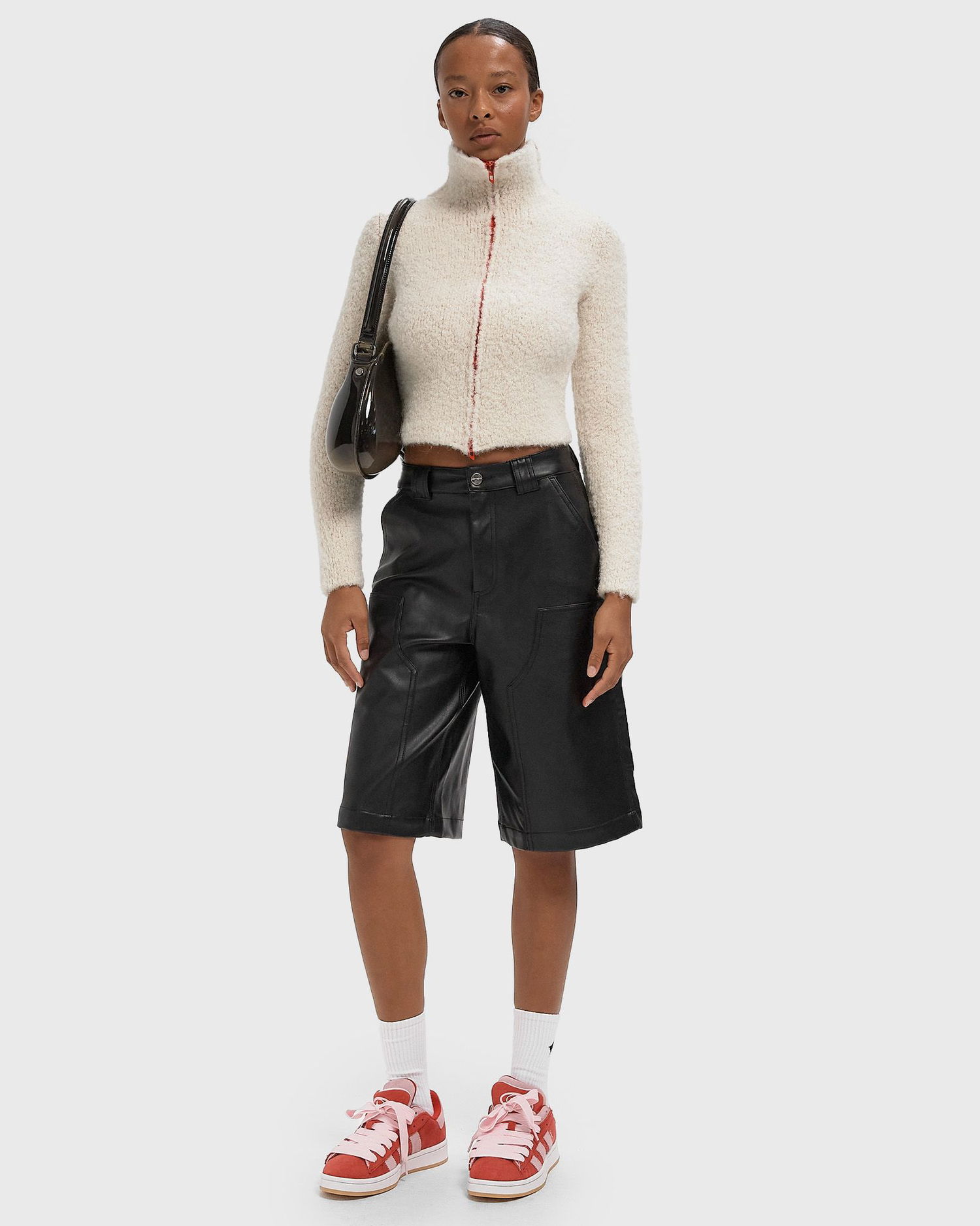 Пуловер Diesel Eleonore Fuzzy Knit Zip-Up Sweater Бяло | A21460-0CECY-129, 1