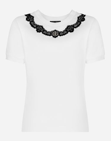Тениска Dolce & Gabbana Tshirt Manica Corta Бяло | F8T00ZG7H1ZW0800, 0