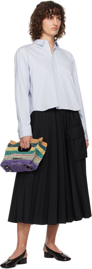Голяма пазарска чанта sacai Sacai Raffia New Shopper Small Bag Многоцветен | S149-01, 3