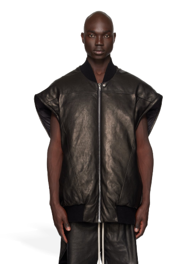 Жилетка Rick Owens Jumbo Flight Down Leather Vest Кафяво | RR02C7715 LNVD3