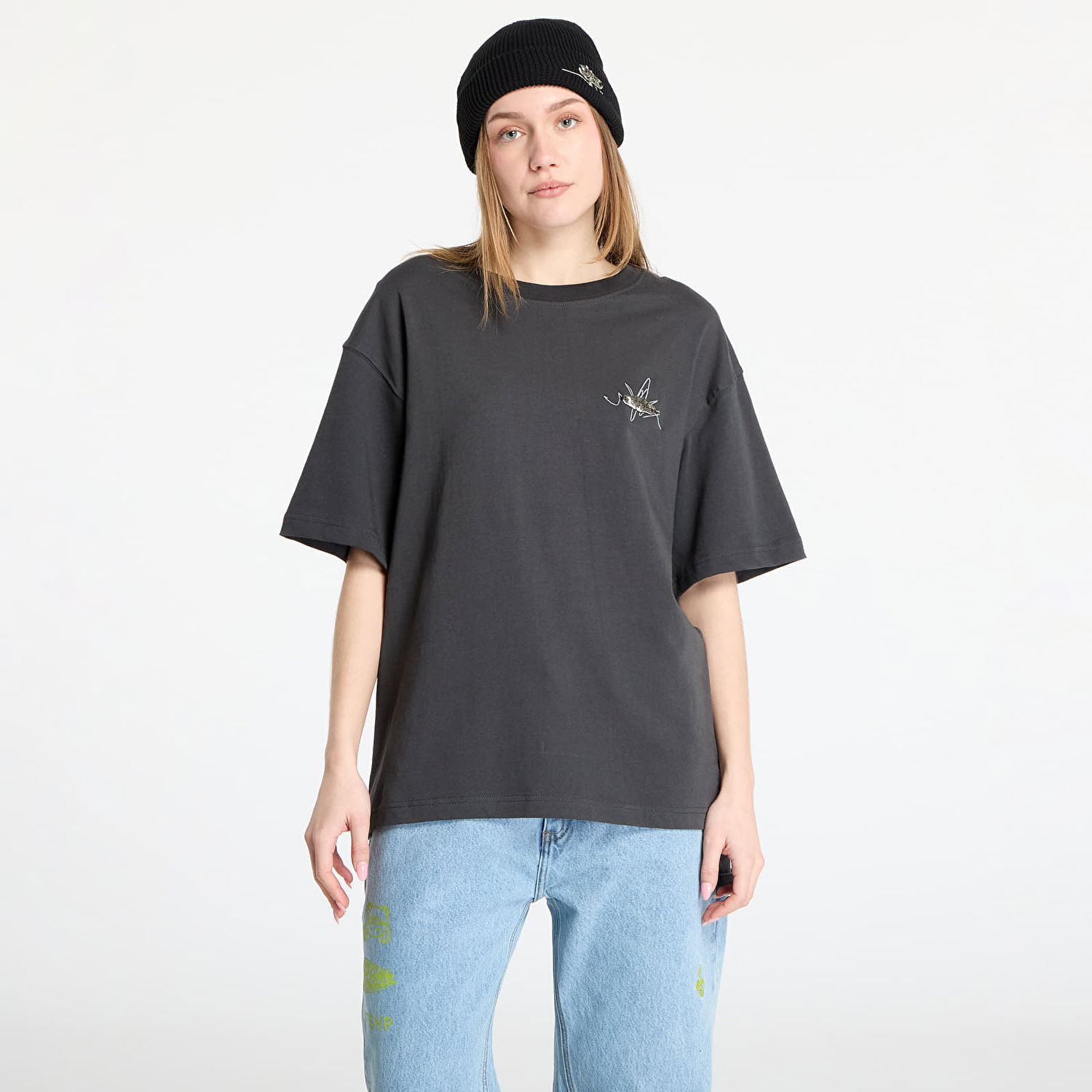 Тениска Footshop FTSHP Everyday T-Shirt Pebble Черно | FTSHP_445, 1