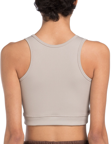 Съкратен топ Reebok Reebok Studio Rib Crop Tank Top Бежово | 100076305, 3