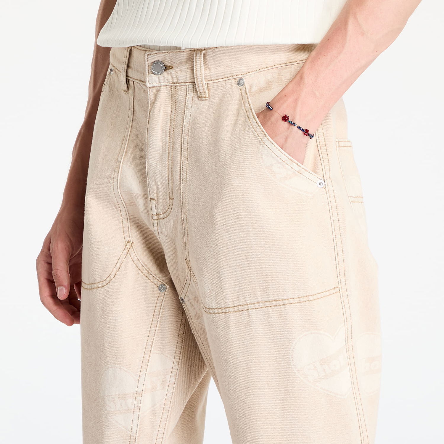 Панталони Pleasures Heart Ultra Work Pants Beige Бежово | P24F011 BEIGE, 1