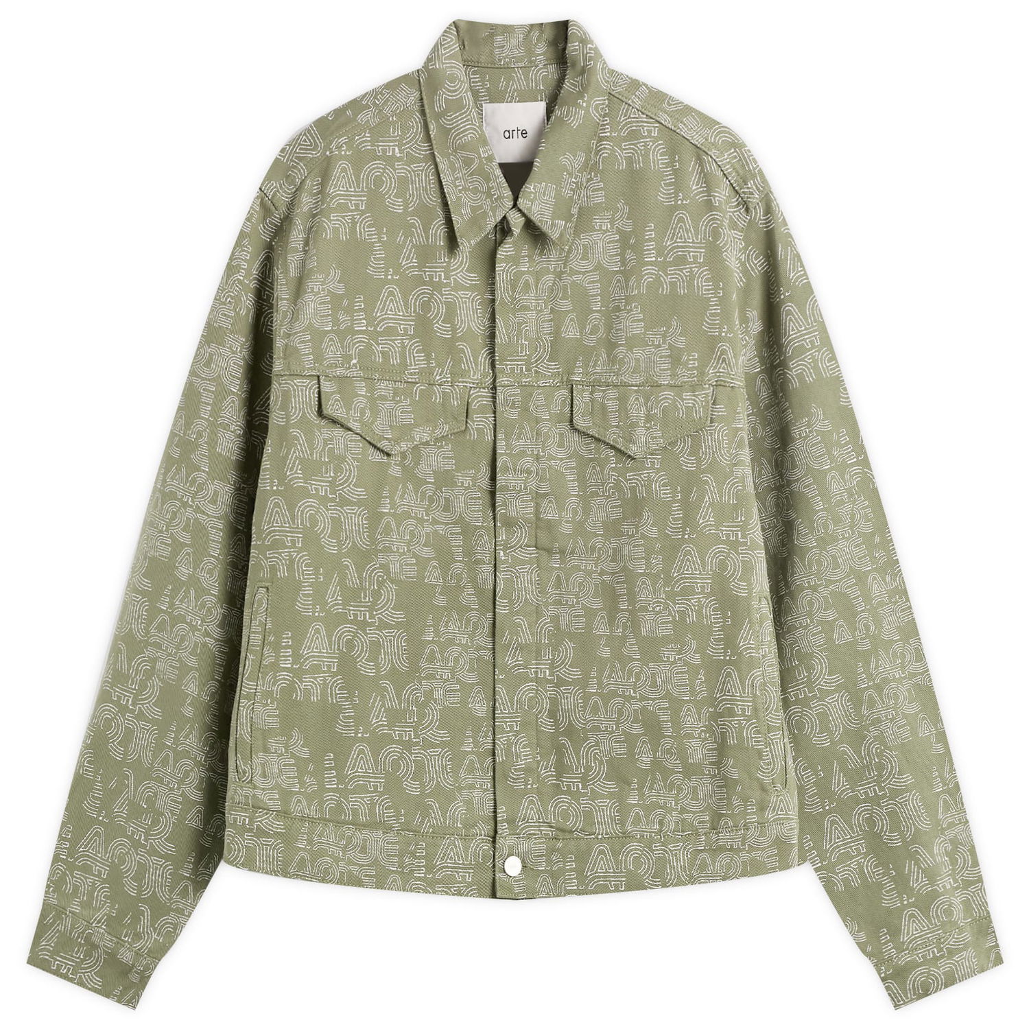 Яке Arte Antwerp Allover Print Jacket, Size Large Зелено | AW25-189J-GRN, 0