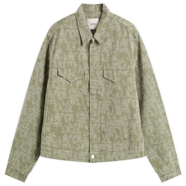 Allover Print Jacket, Size Large