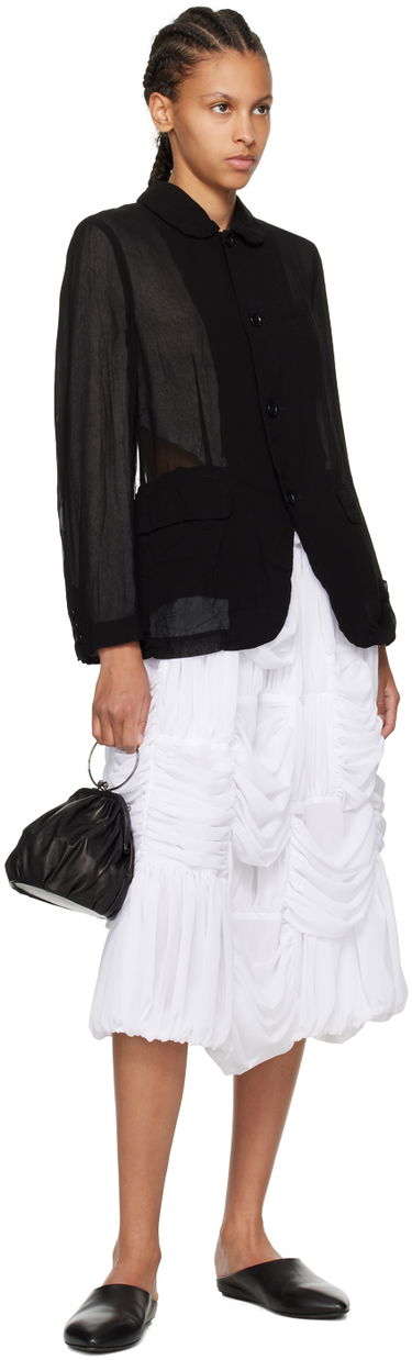 Пола Comme des Garçons Comme des Garçons Ruched Midi Skirt Бяло | RM-S016-051, 3