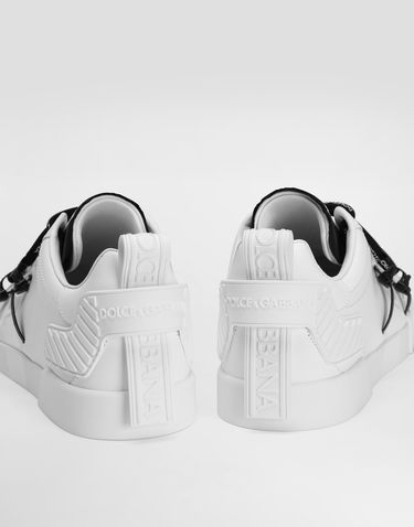 Кецове и обувки Dolce & Gabbana Portofino Calfskin And Patent Leather Бяло | CS2328AJ98689697, 3