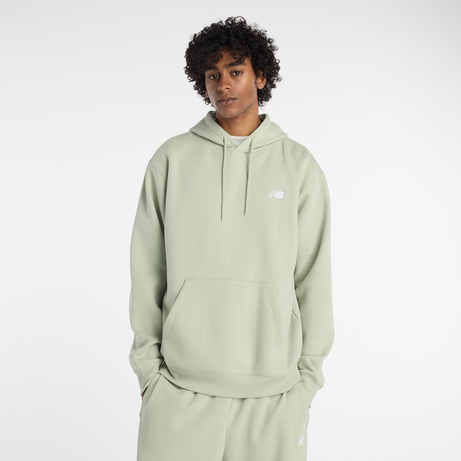 Суитчър New Balance Essential Relaxed Fit Hoodie Зелено | NBMT41511GAS, 0