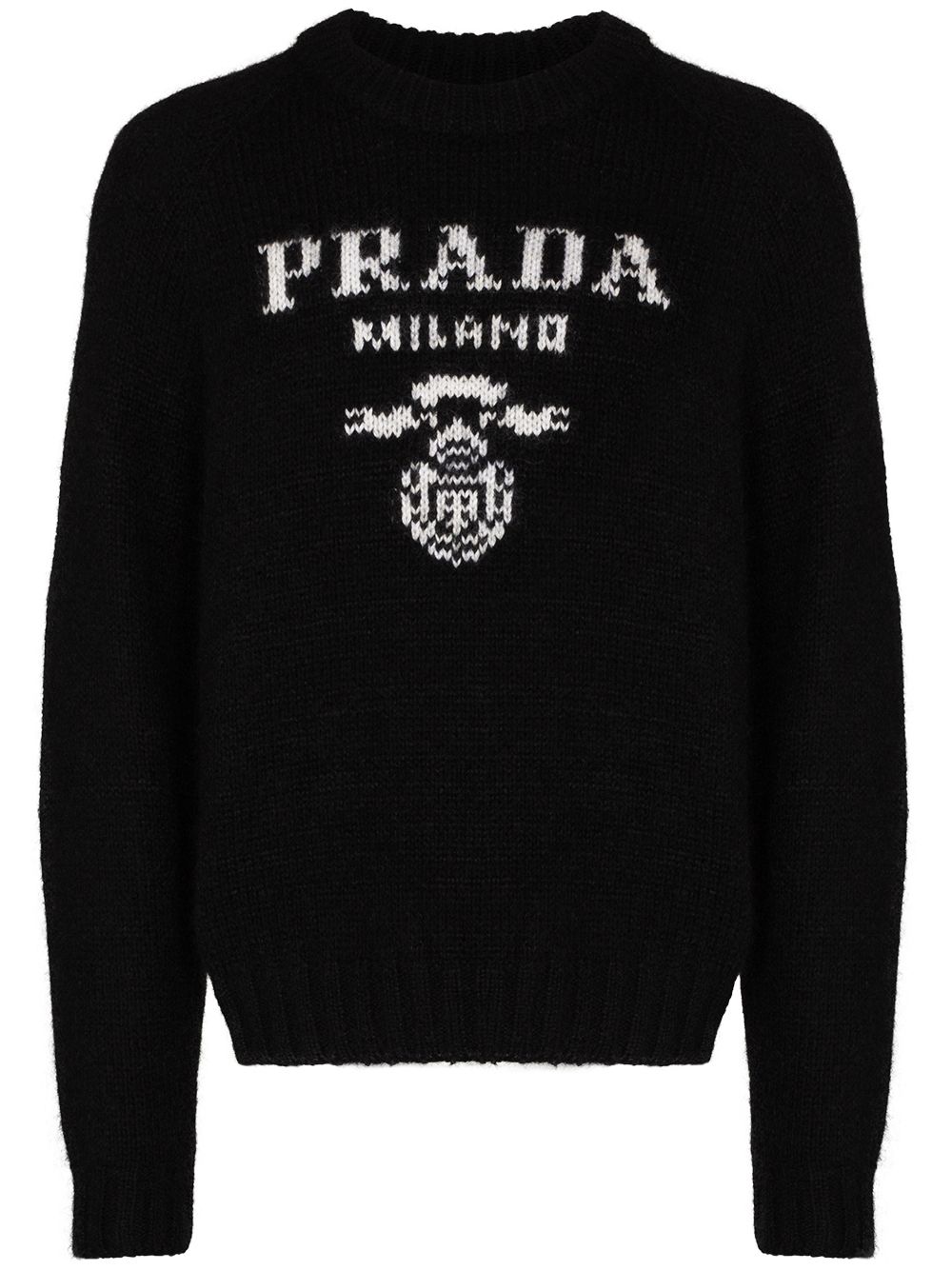 Пуловер Prada Logo Wool Cashmere Crewneck Черно | UMB234S2021YVW, 0