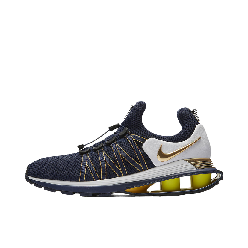 Кецове и обувки Nike Shox Gravity Midnight Navy Metallic Gold Черно | AR1999-400