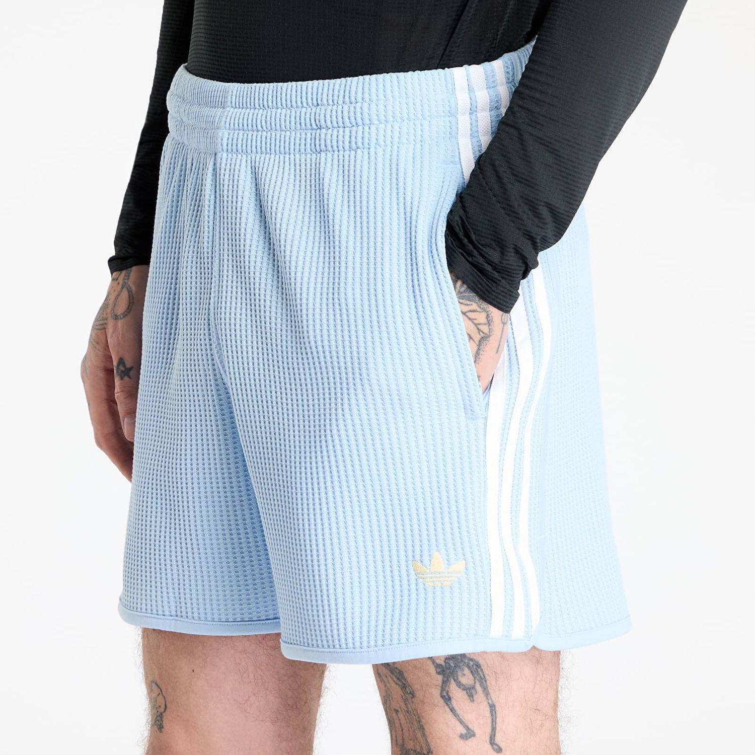 Къси панталони adidas Originals adidas Originals Waffle Knit Sprinter Shorts Синьо | KC0692, 1