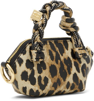 Дамска чанта GANNI GANNI Nano Bou Leopard Print Bag Бежово | A6549, 2