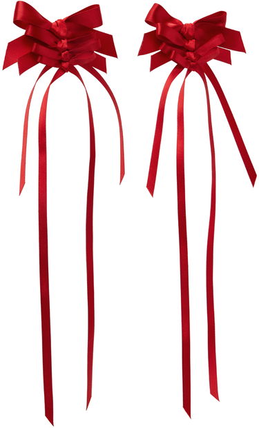 Значка Simone Rocha Simone Rocha Rosette Bow Earrings Бяло | ERG425 0916, 4