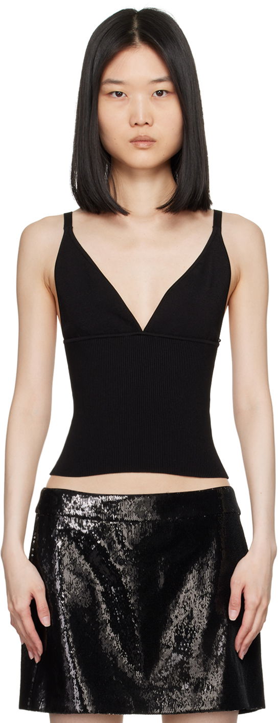 Потник Dolce & Gabbana Dolce&Gabbana Knit V-Neck Tank Top Черно | FXL05T JFME0, 0