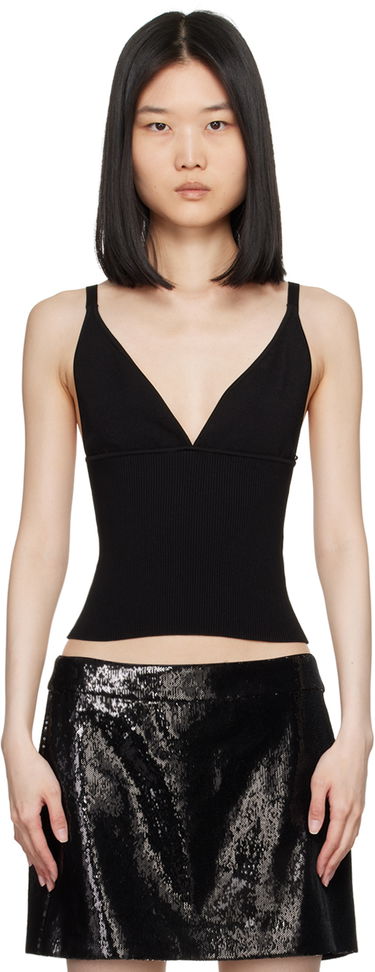 Потник Dolce & Gabbana Dolce&Gabbana Knit V-Neck Tank Top Черно | FXL05T JFME0, 0