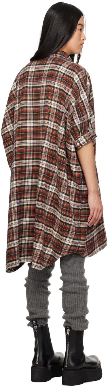 Pокля R13 R13 Oversized Plaid Minidress Червено | R13WR019-R256B, 2