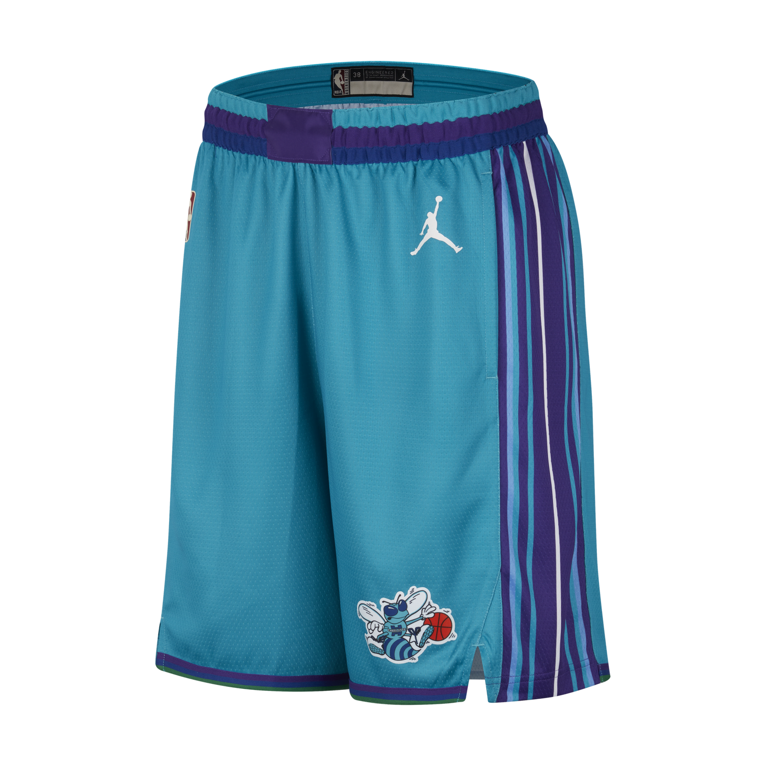 Къси панталони Nike Dri-FIT NBA Swingman Charlotte Hornets Hardwood Classics 2023/24 - Modrá Тюркоазено | DX8723-415, 0