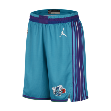 Къси панталони Nike Dri-FIT NBA Swingman Charlotte Hornets Hardwood Classics 2023/24 - Modrá Тюркоазено | DX8723-415, 0
