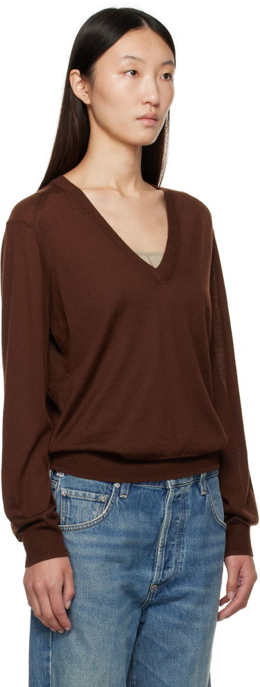 Пуловер Loulou de Saison Loulou de Saison Julio Cashmere V-Neck Sweater Сиво | JULIO, 4