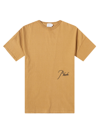 Тениска Rhude Reverse Script Logo Tee Бежово | RHSS23TT468375961596
