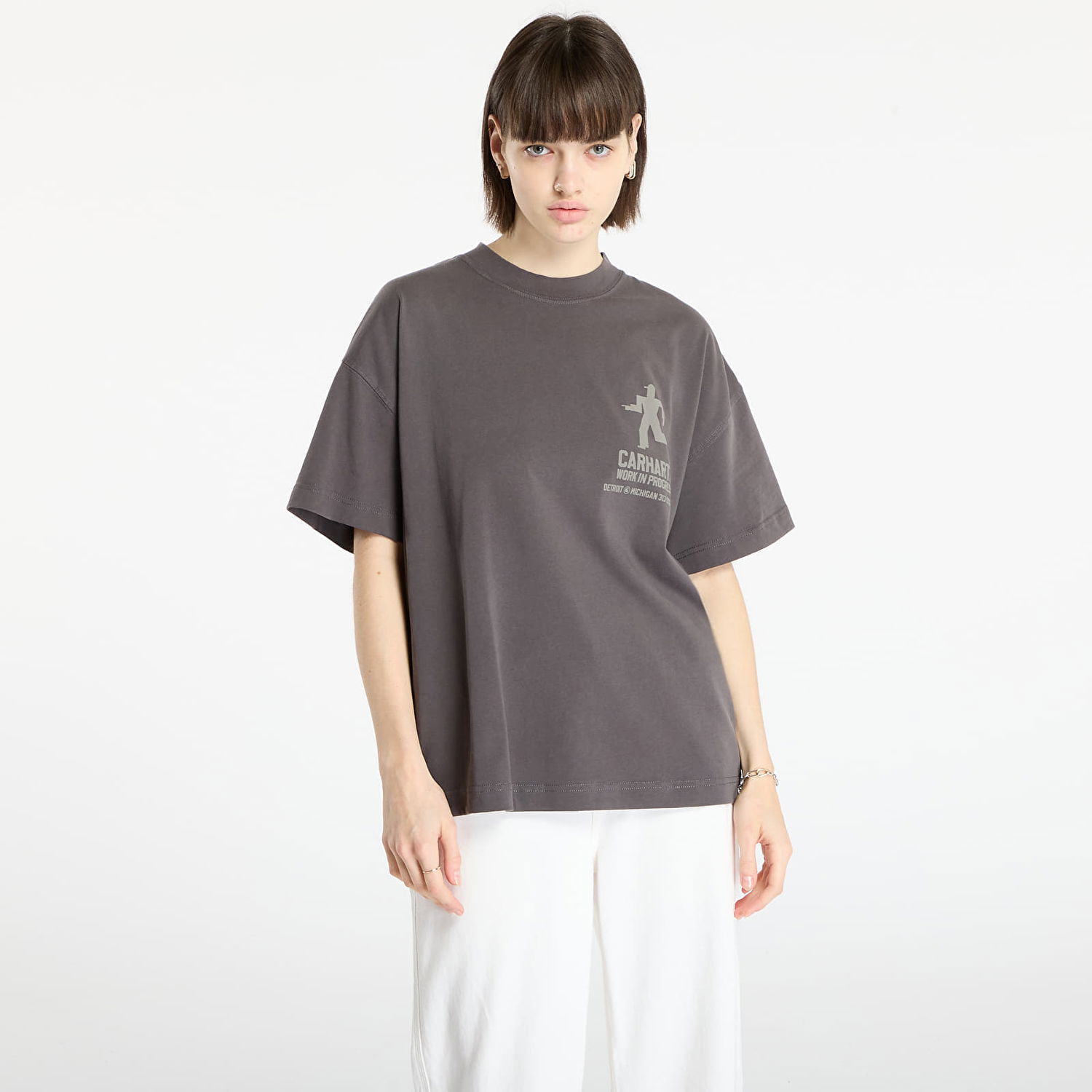 Тениска Carhartt WIP WIP S/S Distance T-Shirt Сиво | I035449.874J, 1