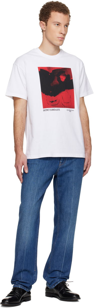 Тениска Givenchy Surrealist Instinct Print Regular Fit T-shirt Бяло | BM71NK3YST100, 3