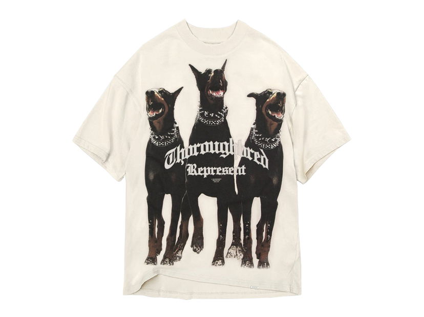 Тениска Represent Clo Represent Thoroughbred T-Shirt Vintage White Бяло | M05147-02