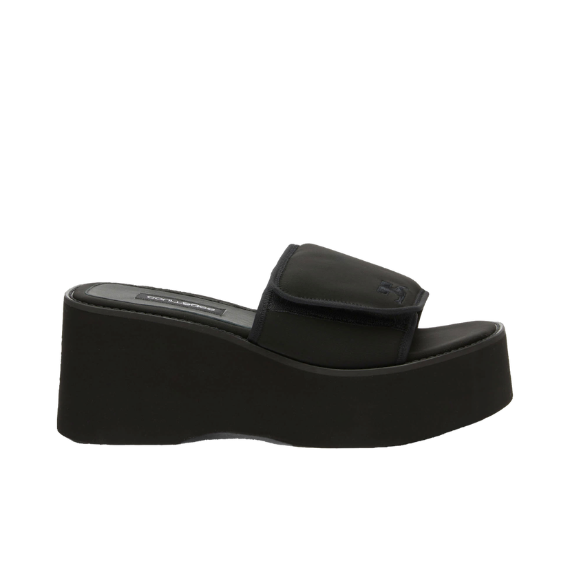 Кецове и обувки Courrèges Scuba Wave Slip-On Platform Slides Черно | 124SSD007NE0005-9999