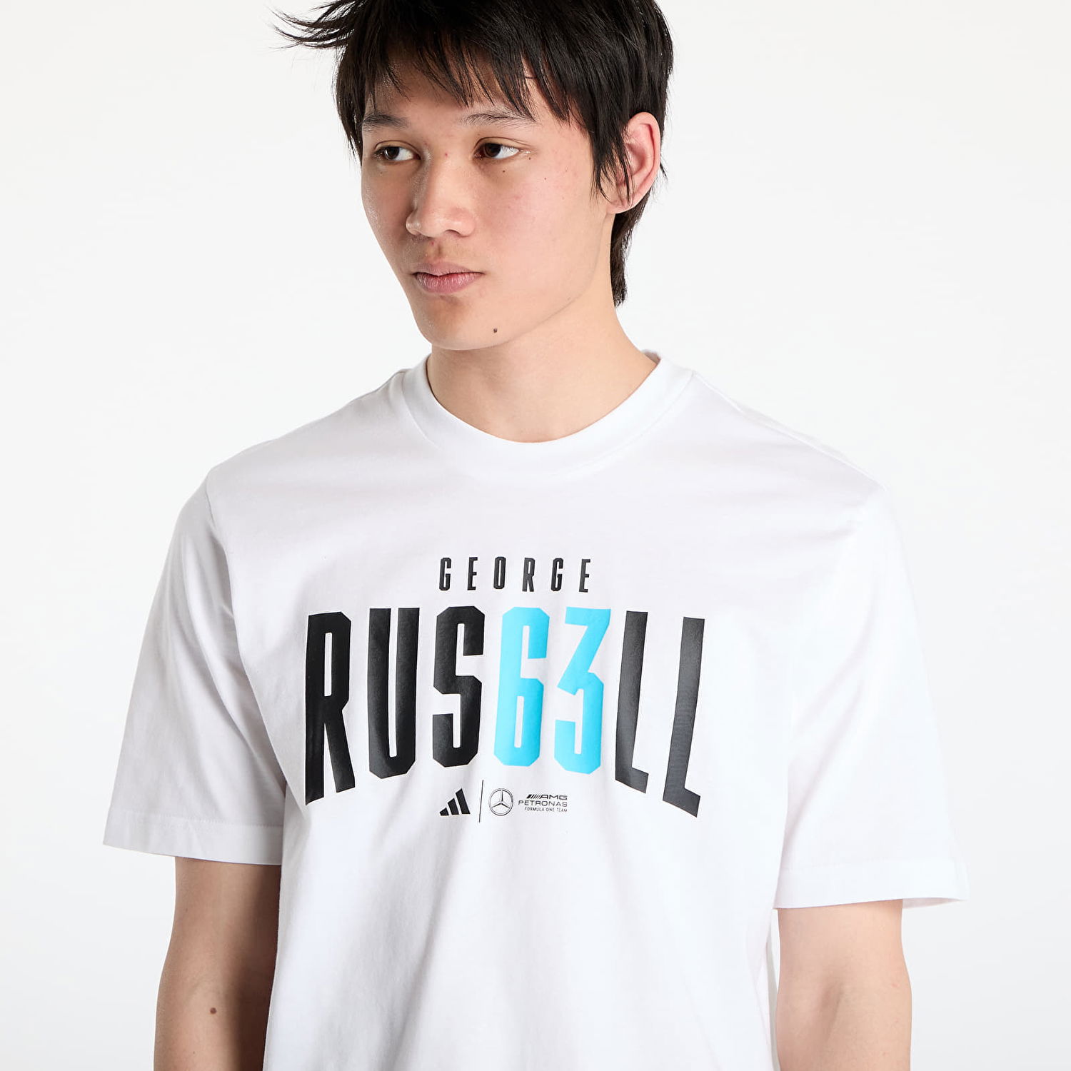 Тениска adidas Performance Mercedes-AMG Petronas Formula One Team George Russell T-Shirt Бяло | JZ8906, 1
