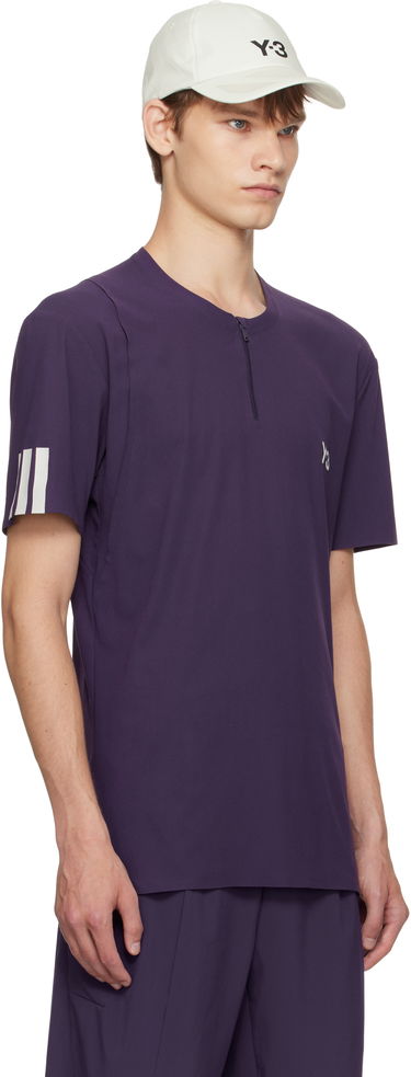 Тениска Y-3 Y-3 Zip T-Shirt Лилаво | JN2992, 4