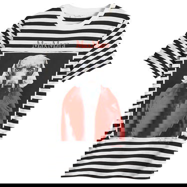 Тениска Max Mara Striped T-Shirt With Dog Print Бяло | 2421946081600-003, 1