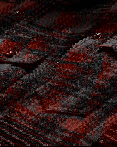 Яке Needles Wool Plaid Dolman Sleeve Logger Jacket Червено | RW185 RED, 4