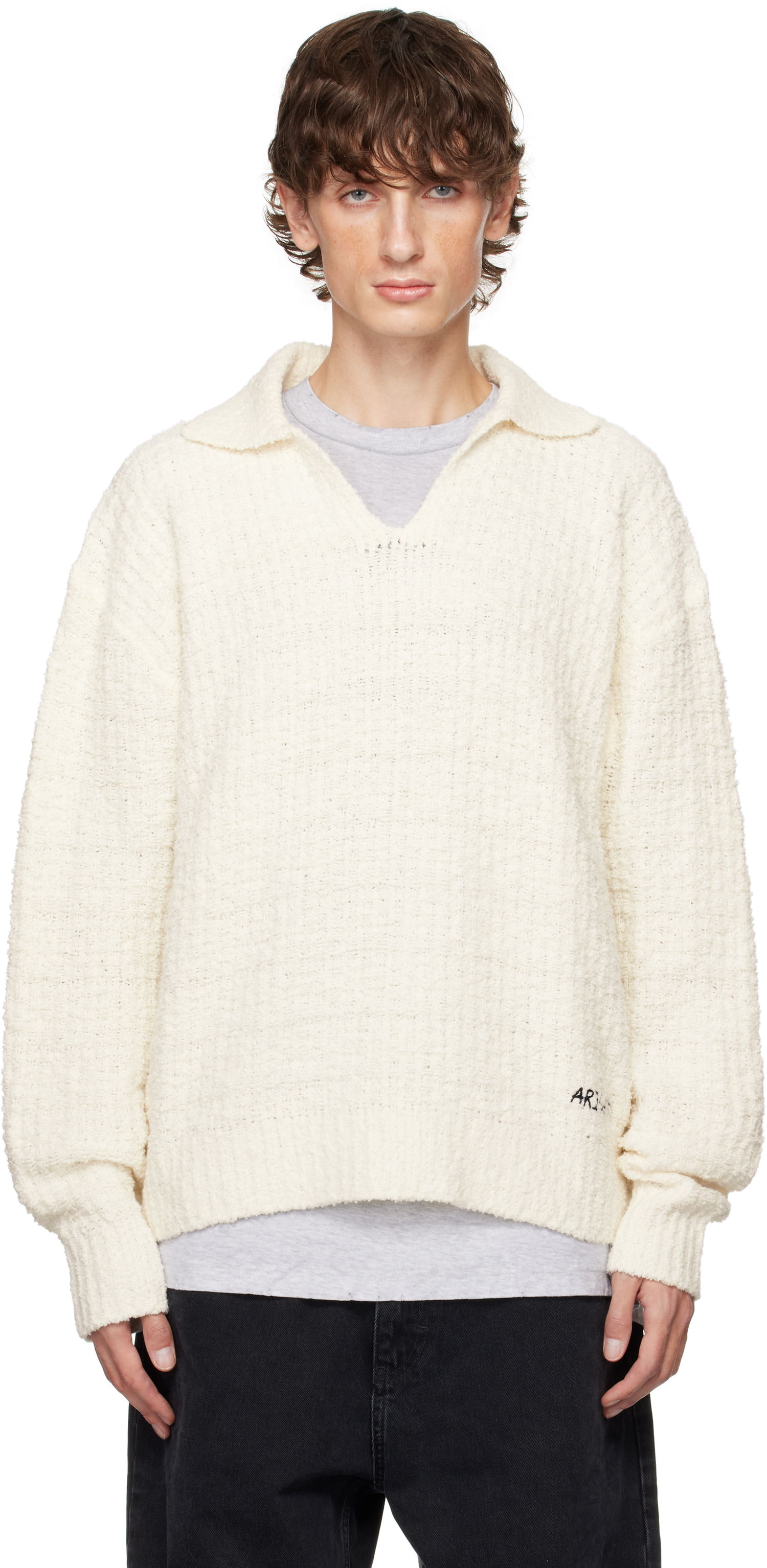 Поло тениска AXEL ARIGATO Scale Textured Polo Бяло | A2490001, 0