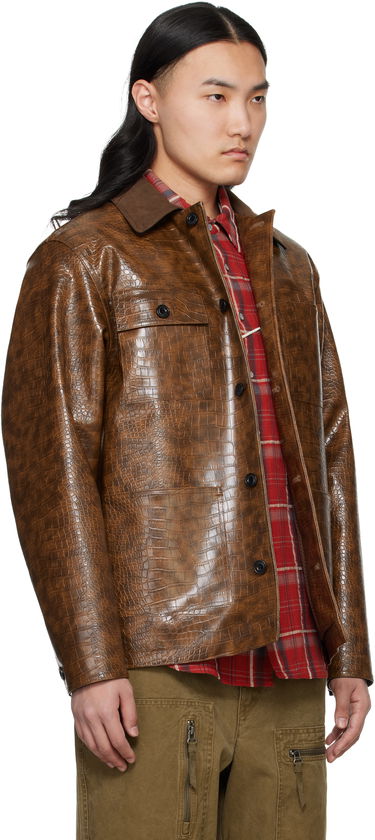 Яке Andersson Bell Andersson Bell Work Faux-Leather Jacket Кафяво | awa679m, 1