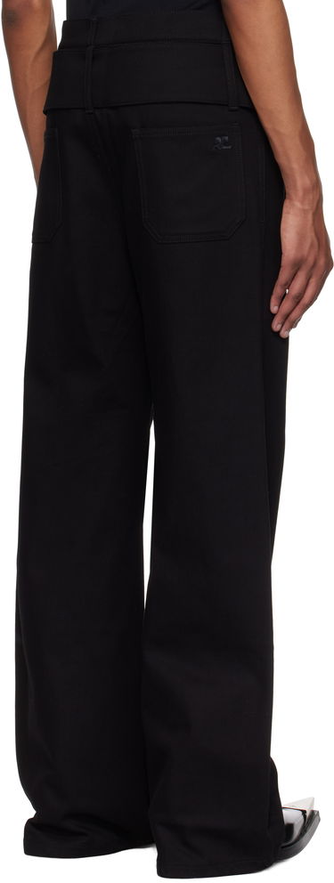 Панталони Courrèges Courrèges Double Belt Jeans Черно | 125DPA287DE0020, 2