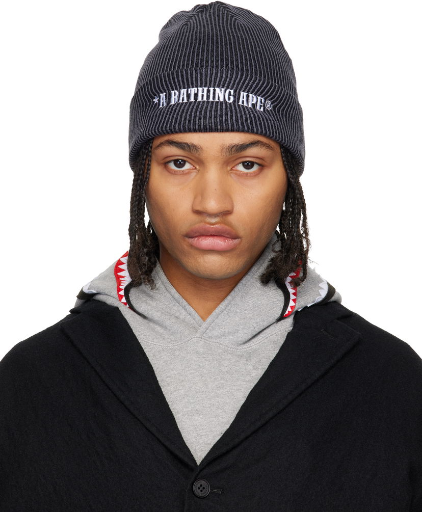 Шапка BAPE 'A Bathing Ape' Knit Beanie Черно | 001HTL801005M