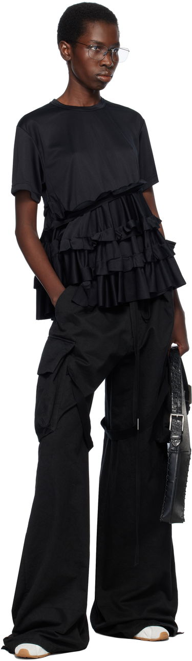 Тениска Comme des Garçons Comme des Garçons T-Shirt with Ruffle Detail Черно | RO-T008-051-1, 3